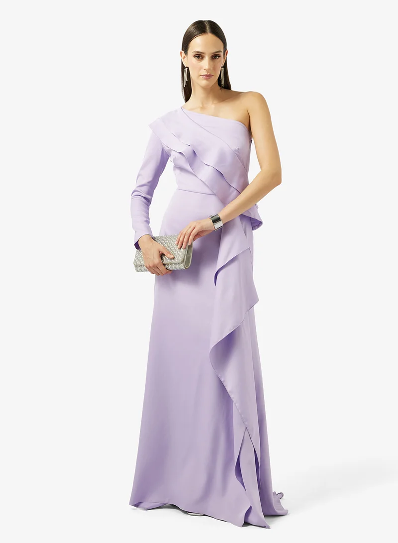 Namshi x  One Shoulder Dress With Ruffle for Women | Best Price UAE